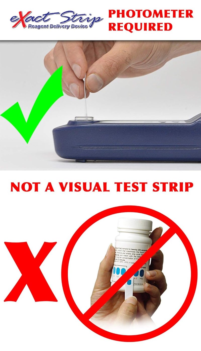 Industrial Test Systems eXact 486637 DPD-1 Micro Free Chlorine Test Strips for Photometers - 100 Tests - Image 4